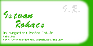 istvan rohacs business card